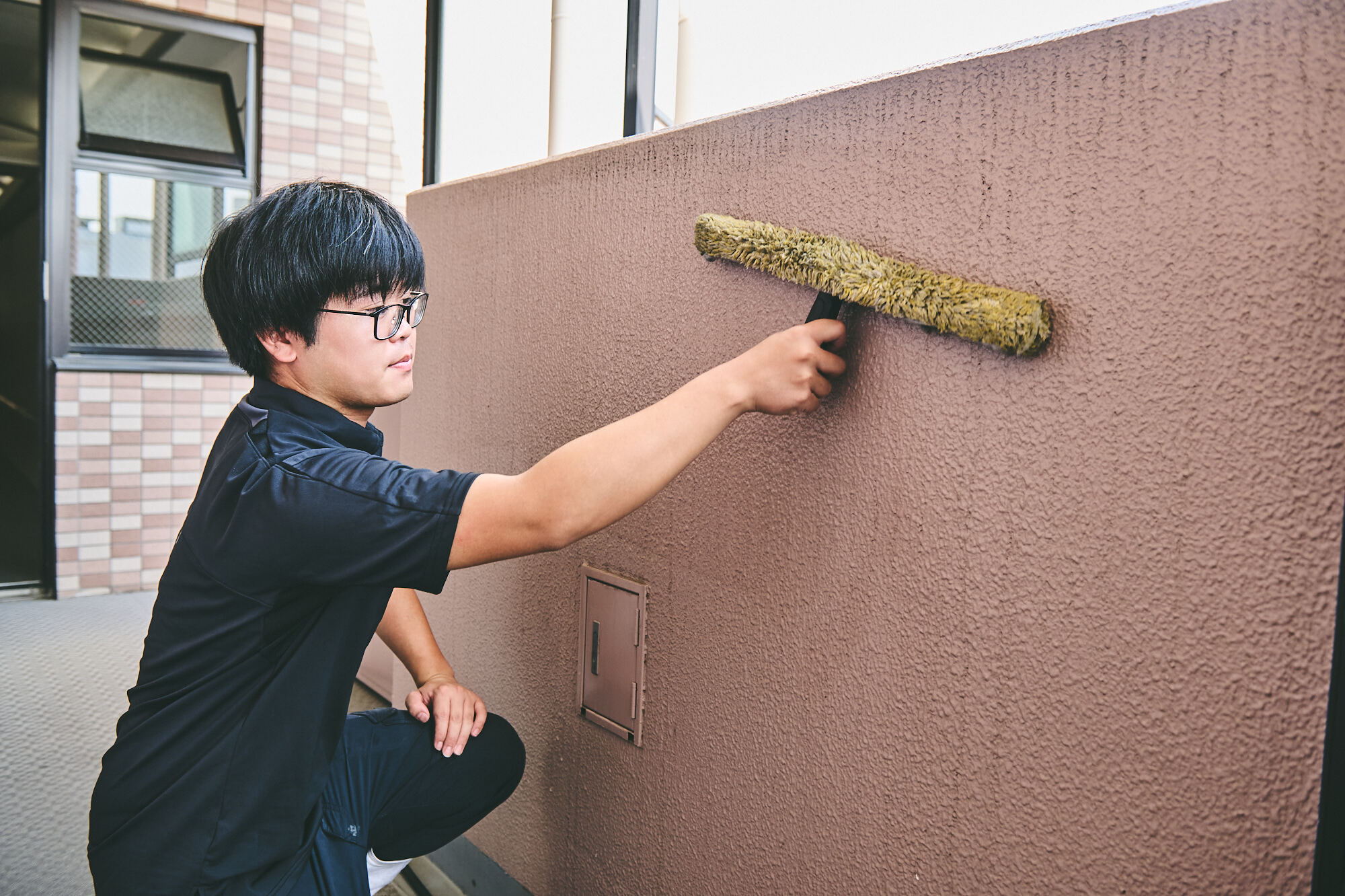 壁面清掃風景 壁面清掃風景
