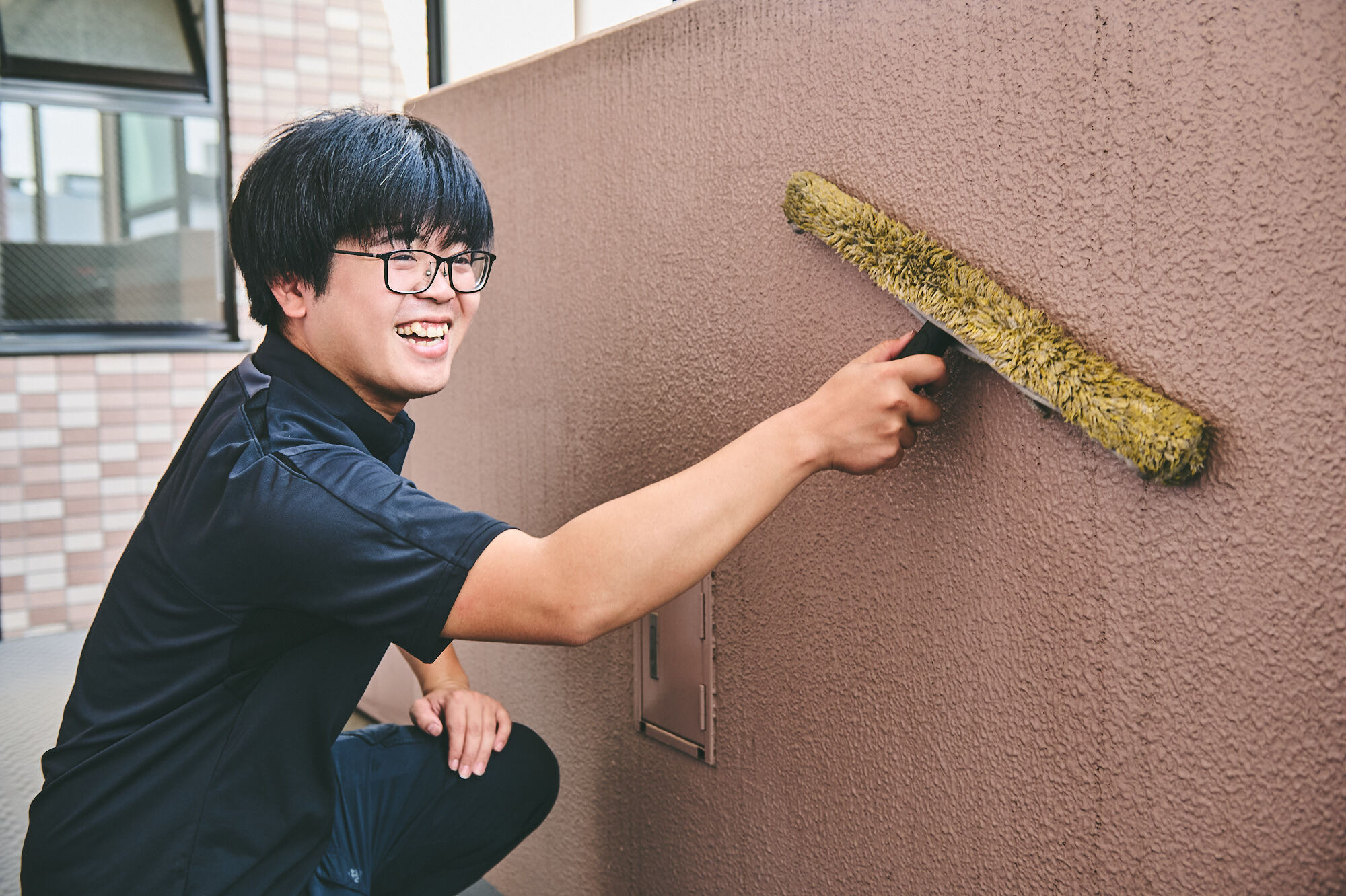 壁面清掃風景 壁面清掃風景